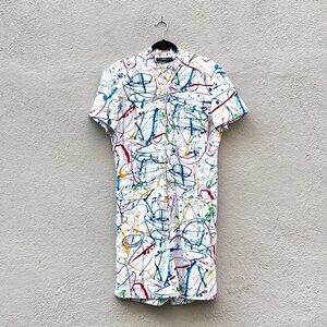 Romphim by Aced Design Men's Paint Splatter Jumpsuit Romper Playsuit Large